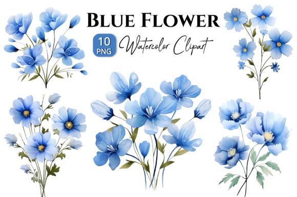 Blue Wild Flowers Watercolor Clipart: A Designer’s Honest Review for Real Embroidery Use