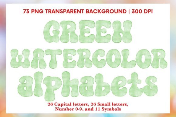 Green Watercolor Alphabets: Illustrations for Branding