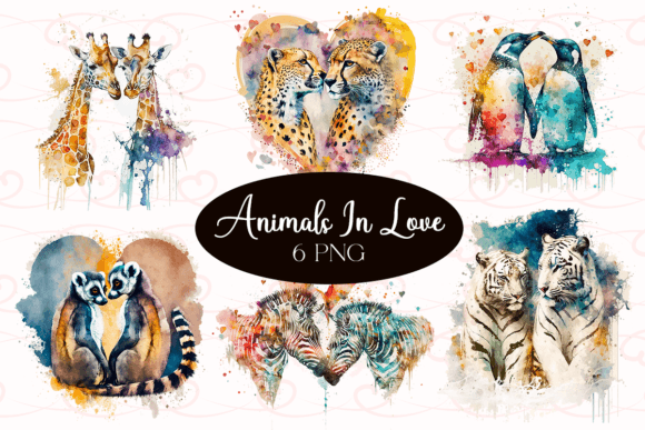 Watercolor Animals in Love Clipart PNG 2: A Designer’s Review for Small Business Branding