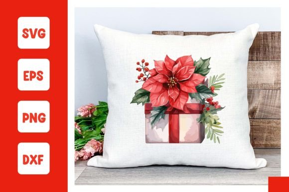 Watercolor Gift Box SVG for Illustrations