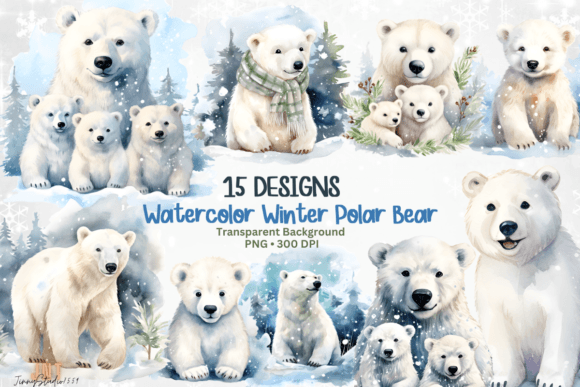 Watercolor Polar Bear PNG Clipart: A Designer’s Review for Branding & Illustration Projects