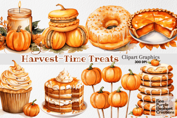 Watercolor Pumpkin Spice Fall Dessert Design Review