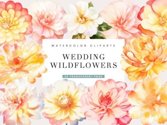 Watercolor Wedding Wildflowers Clipart: Illustrations Review