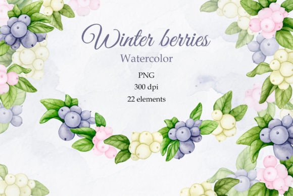 Winter Berries.Watercolor PNG Collection: A Brand Designer’s Review for Marketing & Visual Storytelling